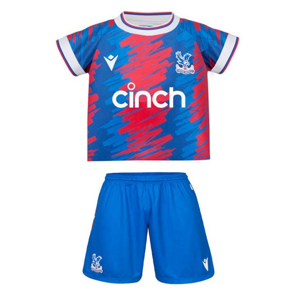 Fussballtrikots Crystal Palace Heim Kinder 2022-2023 Rote Blau